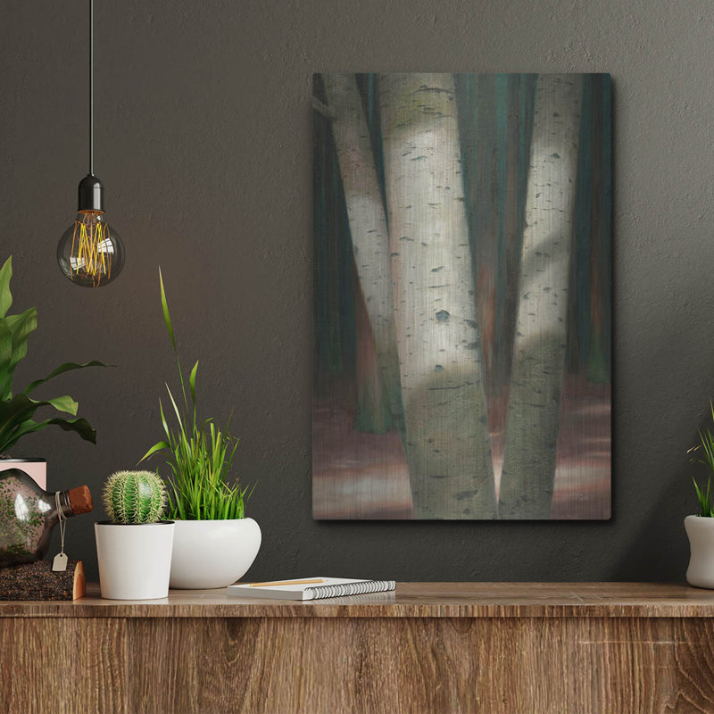 Art mural luxueux «Sunlit Forest 1» par Wellington Studio, H 16 po x l 12 po