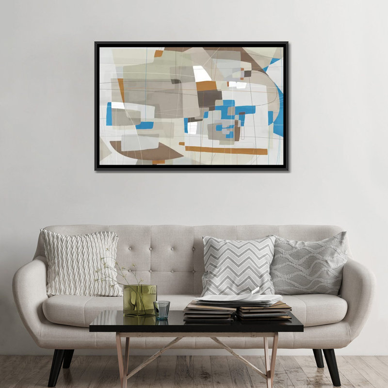 « somatique battement i », impression sur toile, H 18 po x l 26 po x P 1,5 po, Toile avec cadre noir, Pas de tapis