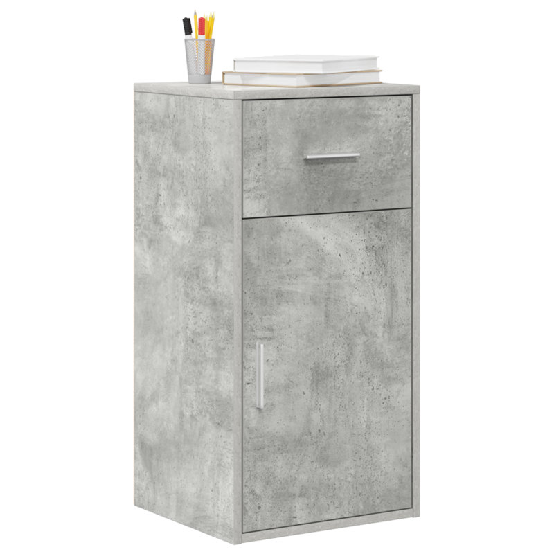 Sideboard 38 X 34.5 X 75 Cm Engineered Wood, Concrete Grey