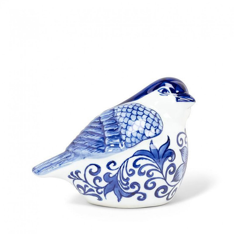Classic Motif Patterned Bird Figurine