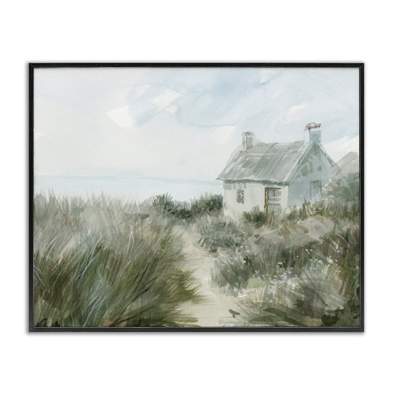 Giclée simple encadrée par le vent, conçue par Danhui Nai, H 24 po x l 30 po, Giclée encadrée noir minuit