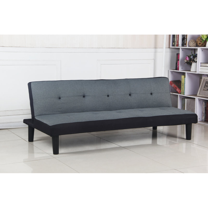 Gremillion Twin 70'' Upholstered Convertible Sofa, Brown