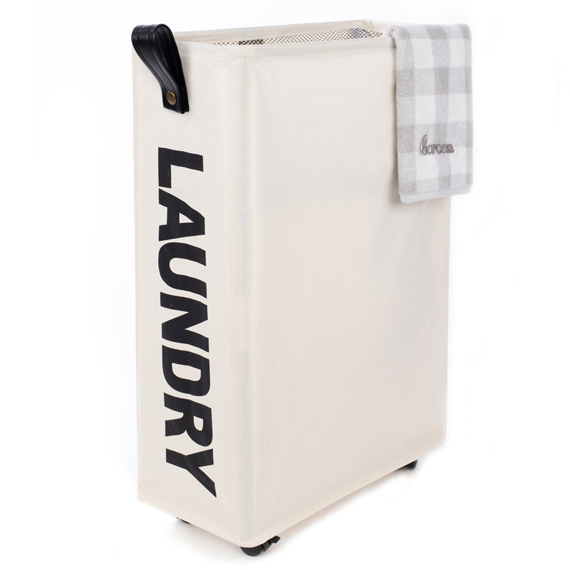 Grand panier à linge, Beige, H 22 po x l 7 po x P 15 po