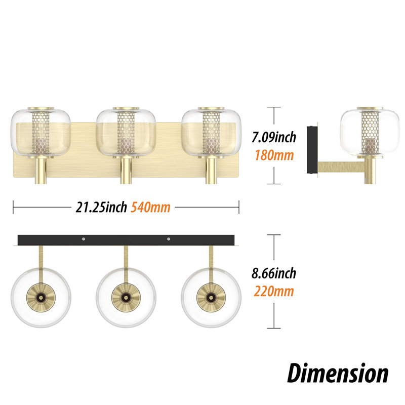Umay Dimmable Vanity Light, 3