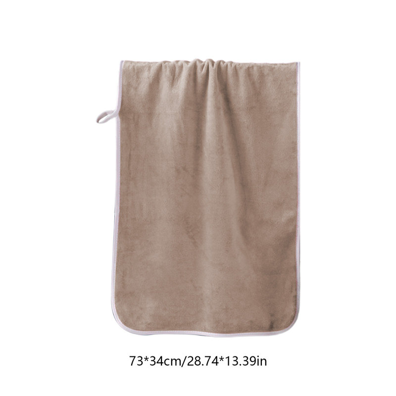 Soft Highly Absorbent Polyester Bath Towel, Lint Free Quick Drying Towel For Bath Spa And Home, 28.7x13.4in Brown