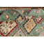 Tapis vert Kazak fait à la main vert 4 x 6