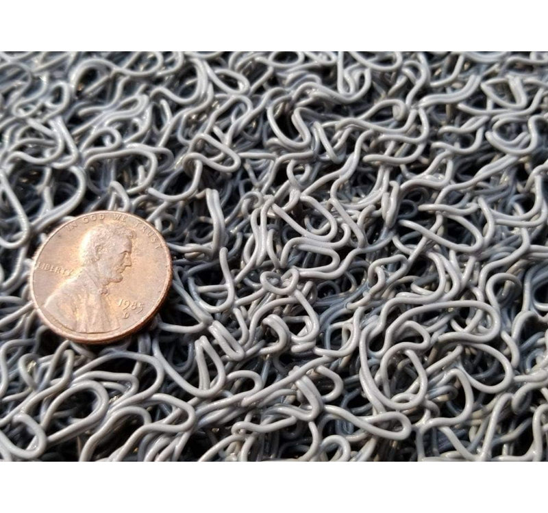 VinLoop Vinyl Spaghetti Drainage Mat for Pool, Bathroom, Locker Room, Shower, Gris, Simple - L 120 po x l 36 po