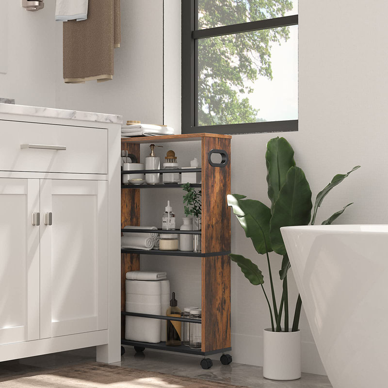 80cm H x 45cm W Utility Cart, Rustic Brown