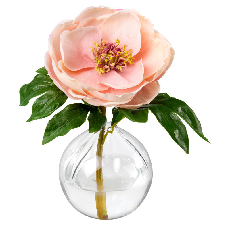 Peony Faux Floral in Vase
