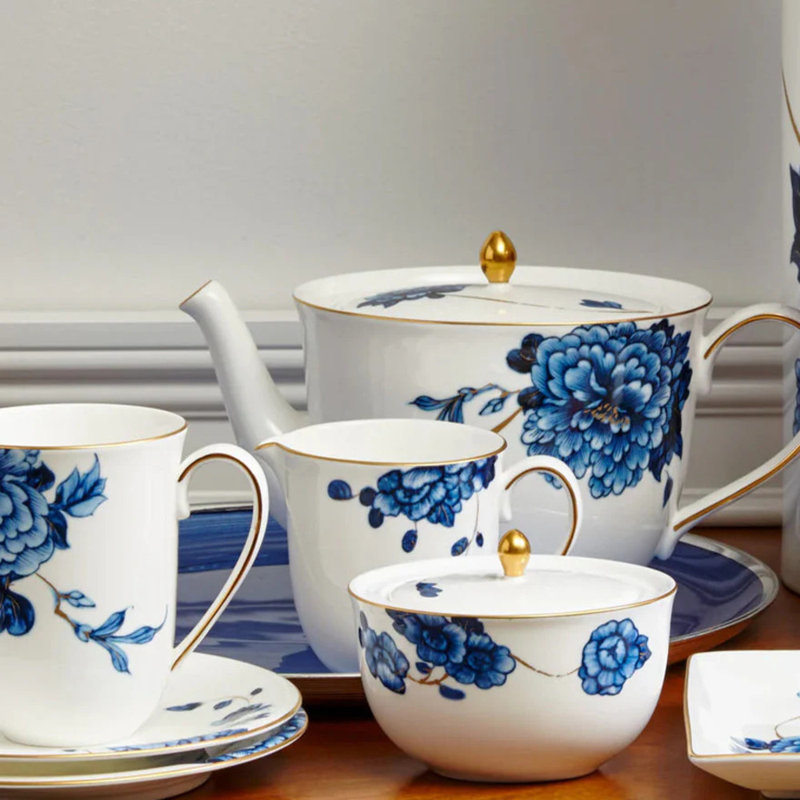 Emperor Flower Bone China Coffee Mug, 9 oz