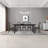 Black Rectangular Solid Wood Dining Table-1271665128