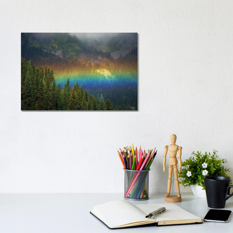 Rainier Rainbow by Peter Coskun - Floater Frame Gallery-Wrapped Canvas Giclée on Canvas