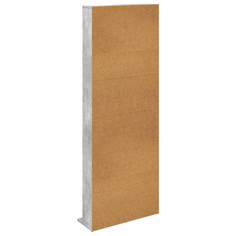 175 cm H Media Shelves, Concrete Grey