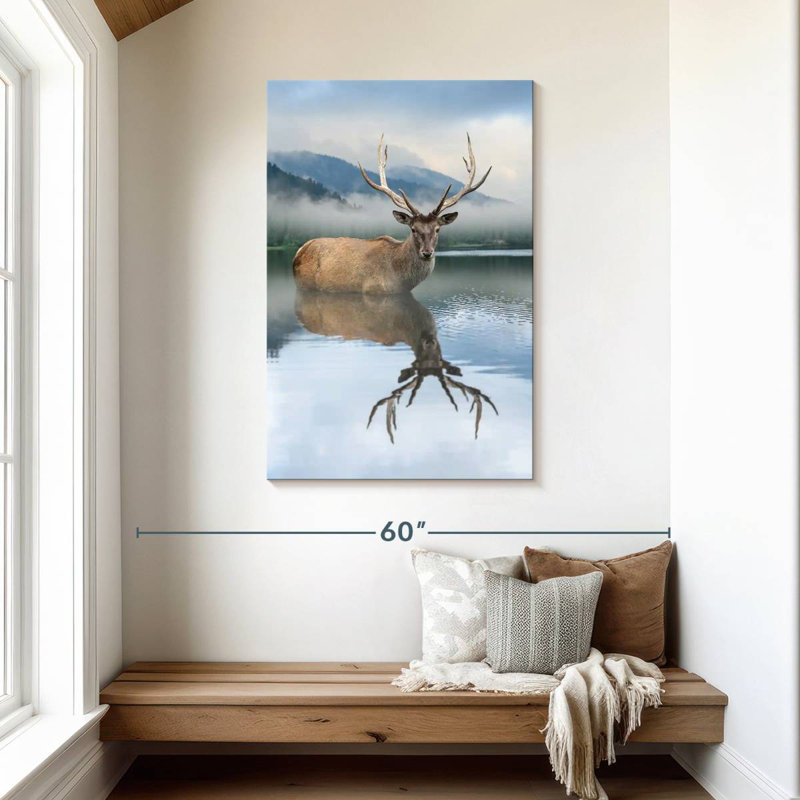 Deer Reflection, 45" H x 30" W