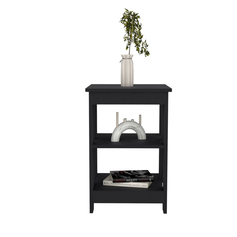 Table d'appoint Rossville, salon, noir, Noir