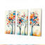 5 saisons orange et bleu arbre reflets II - ensemble abstrait d'art mural Mid-Century-107188955-107188956
