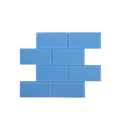Carreau de mosaïque en verre à bord droit de qualité supérieure 3 po x 6 po