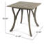 Table carrée en bois 31,5 po Hermosa