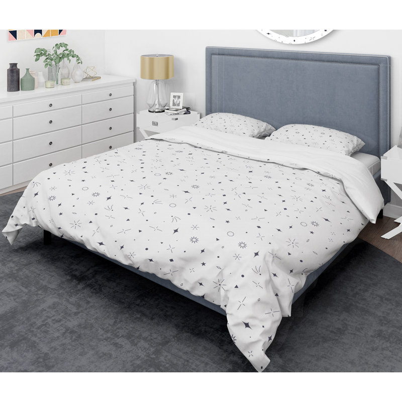 Modern & Contemporary Polyester Twill Abstract Duvet Cover, Twin Duvet Cover + 1 Sham