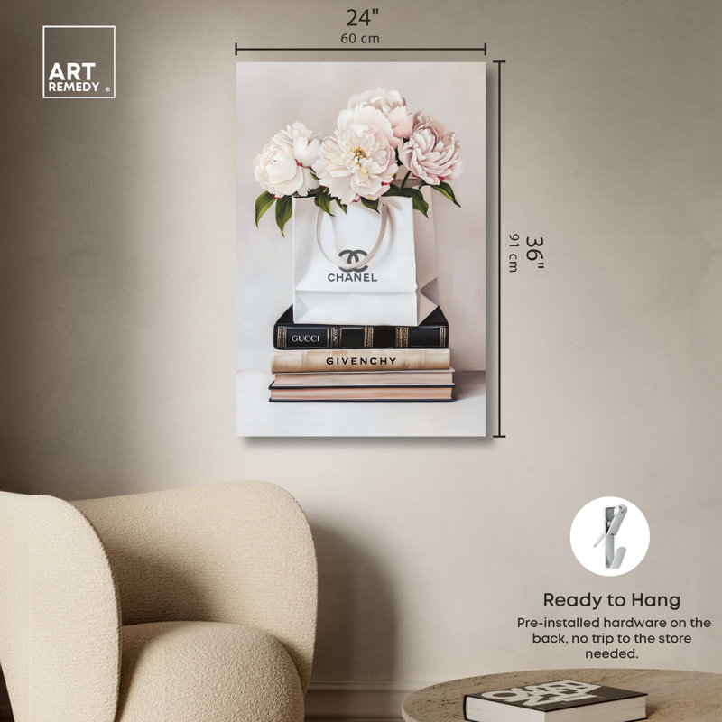 Art graphique sur toile crème, H 36 po x l 24 po, Toile tendue