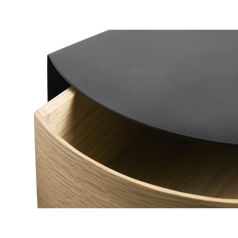 Wallie Wall Drawer, Black/Oak