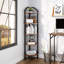 Montfort 176cm H x 28.5cm W Iron Corner Bookcase-1950929300