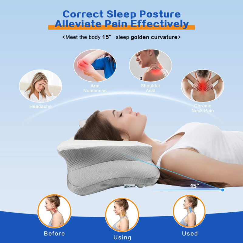 Coussin cervical ajustable pour mousse à mémoire de forme