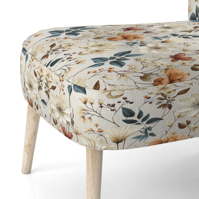 Fauteuil d'appoint d'automne rembourré en velours