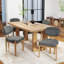 Ensemble de chaises de salle à manger en bois massif, chaise de salle à manger rembourrée en tissu de style campagnard moderne Chaises de cuisine à pieds en bois pour salle à manger, salon, chambre à coucher (seulement chaises)-1746900694-1746900689
