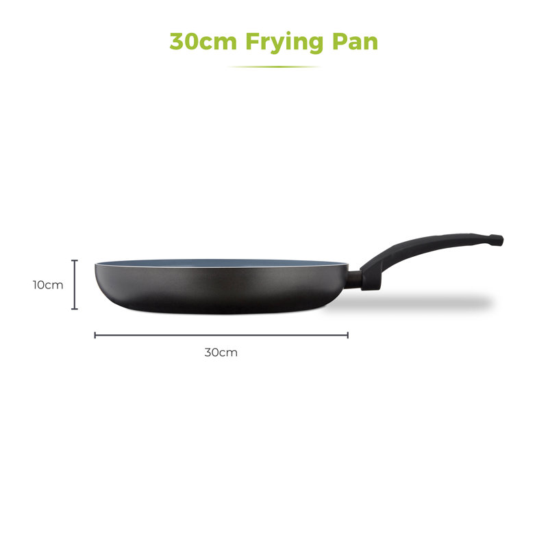 Tower Aluminium Cerasure Fry Pan with Non-Stick Coating, Suitable for all Hob Types, Graphite, Black, 30 cm
