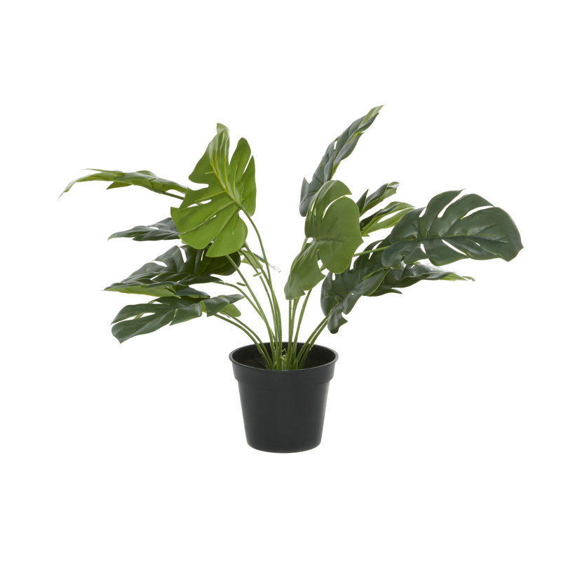 15.55'' Faux Monstera Plant in Pot