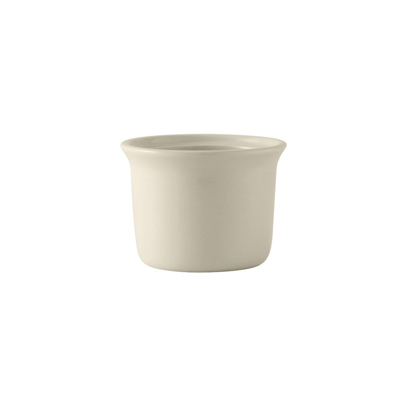 Tuxton Duratux Round Ceramic 12 Piece Ramekin / Soufflé Dish Bakeware Set, Eggshell White