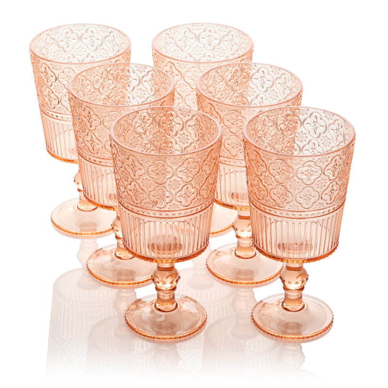 Ensemble de 6 verres tout usage en acrylique 14 oz Victoria, Rosé
