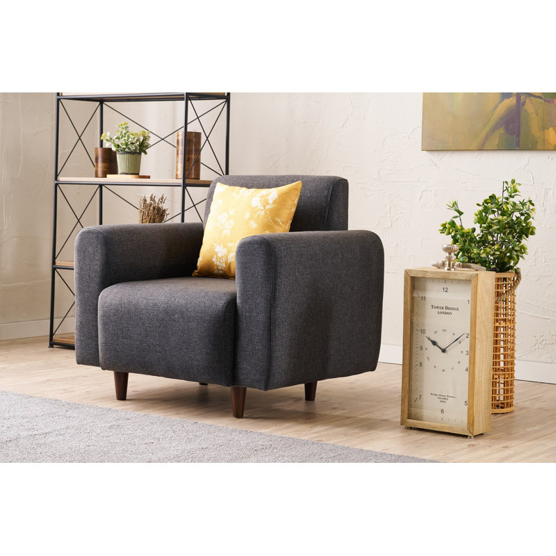 Bolat Upholstered Armchair, Anthracite