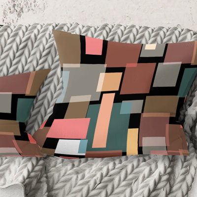 Coussin décoratif rétro Mid-Century