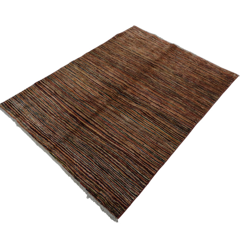 High-Quality Hand-Knotted Navy And Red Area Rug