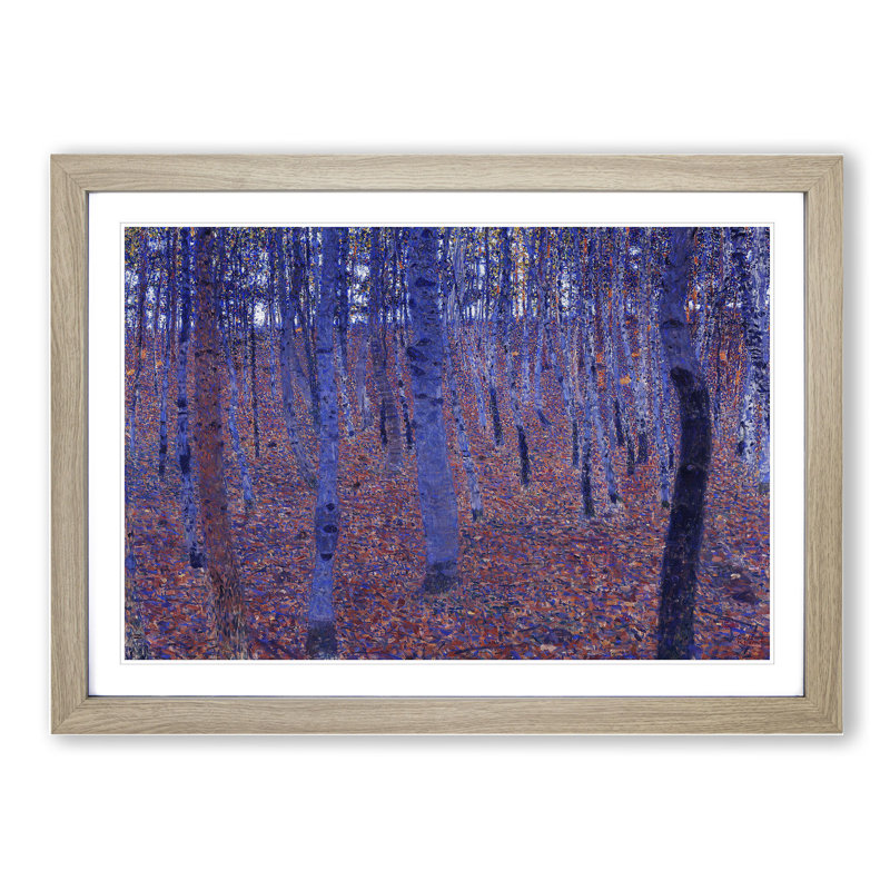Beech Grove Forest Vol.3 by Gustav Klimt - Picture Frame Painting, Oak Framed, 48cm H x 65cm W x 2cm D
