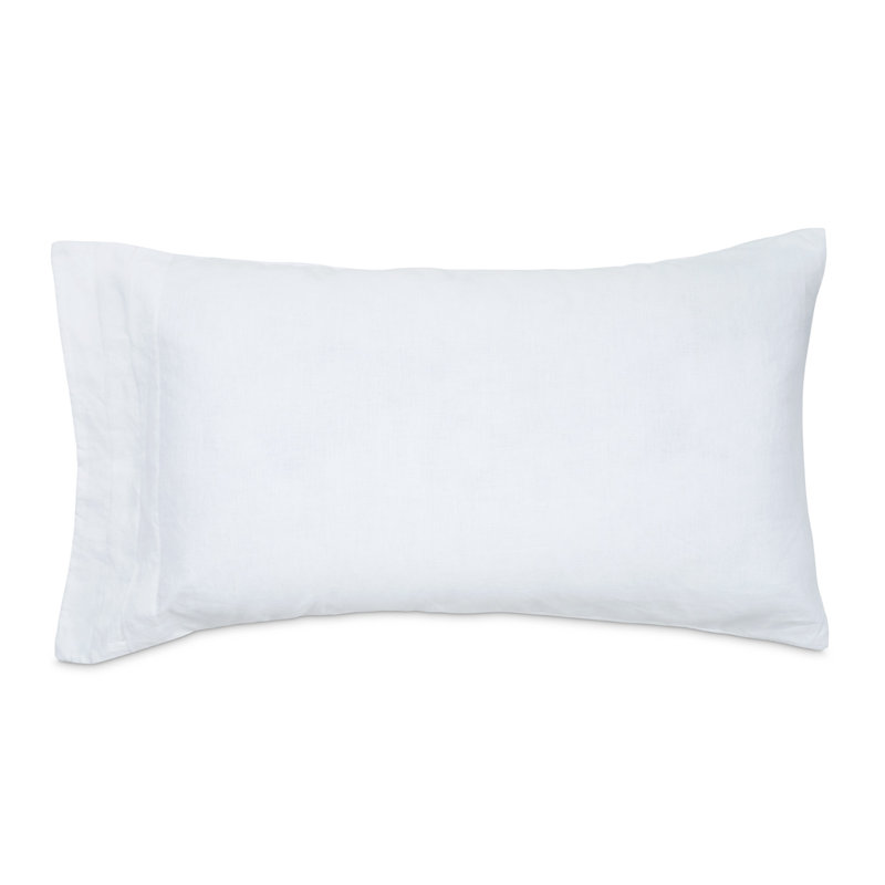 Addison Linen Duvet Set - White, Queen Duvet Cover + 4 Shams + 1 Pillow