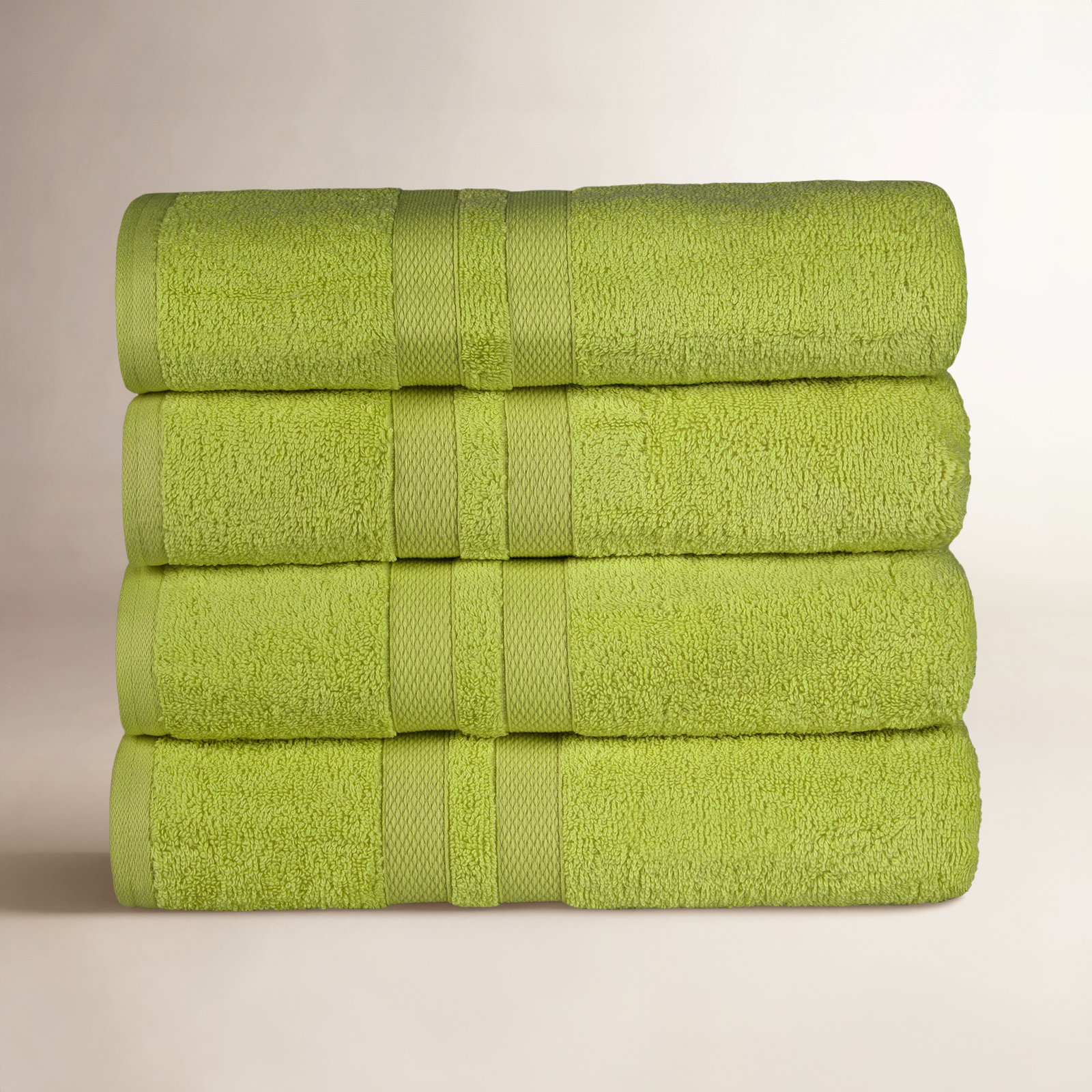 Winthrop Cotton Quick-Drying Solid Bath Towel Set, Celery