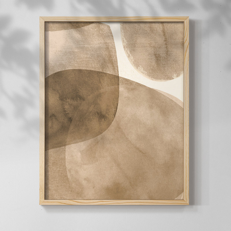 Neutral Object II Framed Print - Solid Wood, Natural, 30" H x 24" W