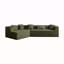 Canapé modulaire minimaliste 127,5 po avec siège profond 127,5 po, aucun assemblage requis