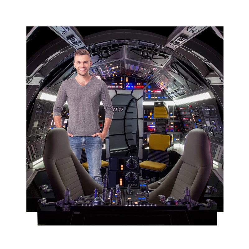 Star Wars Millennium Falcon Cockpit Cardboard Stand-Up Backdrop