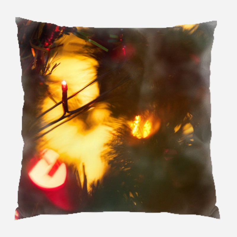 Abstract Microsuede Reversible Throw Pillow