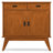 Draper 36"W Solid Wood Mid-Century Modern Entryway Storage Cabinet with Drawers and Adjustable Shelves