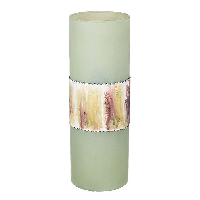 Chequetta Glass Table Vase, 35cm H x 12cm W x 12cm D