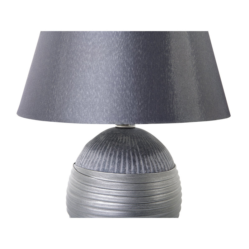 Ceramic Table Lamp, Matt Brushed Nickel