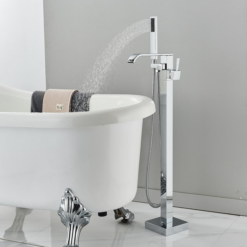 Bec de baignoire fixé au sol