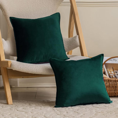 Ensemble de 2 housses de coussin décoratif carré pour canapé-lit