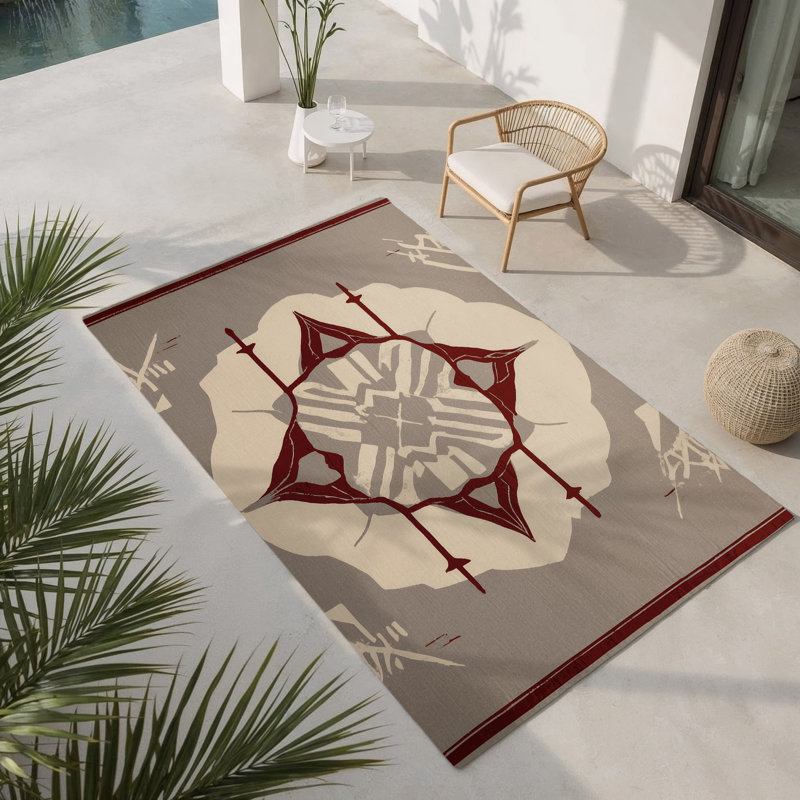 Tapis abstrait intérieur et extérieur Abstract Prism, Rectangle 1 pi 6 po x 2 pi 6 po