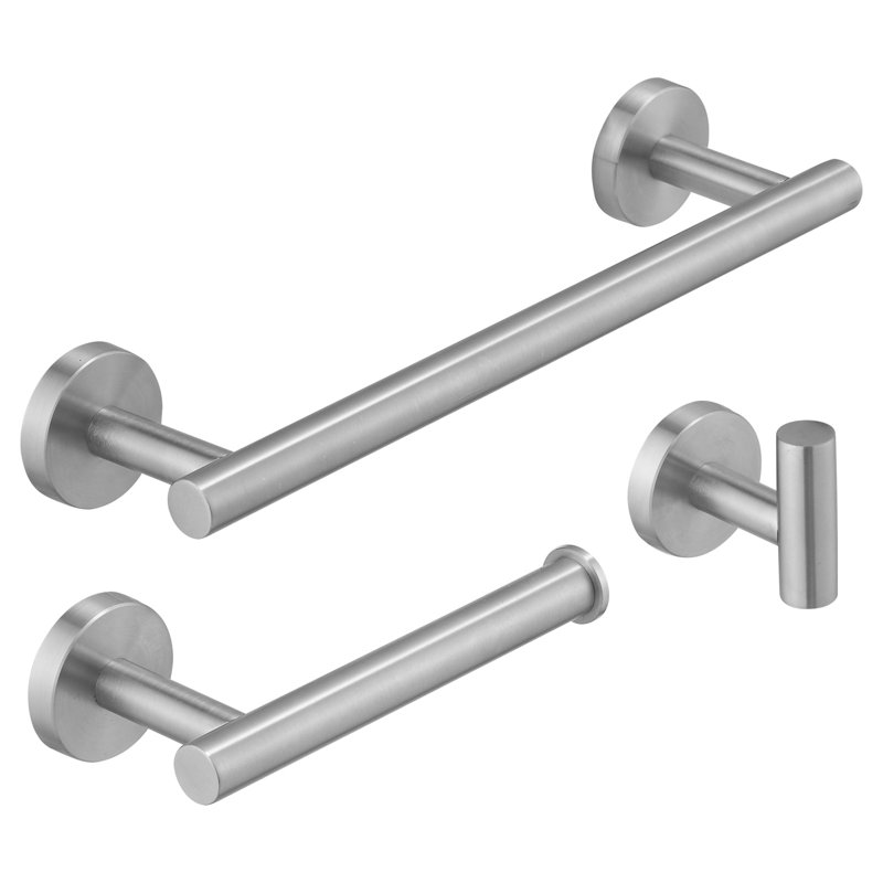 3 - Piece Bathroom Hardware Set, Brushed Nickel